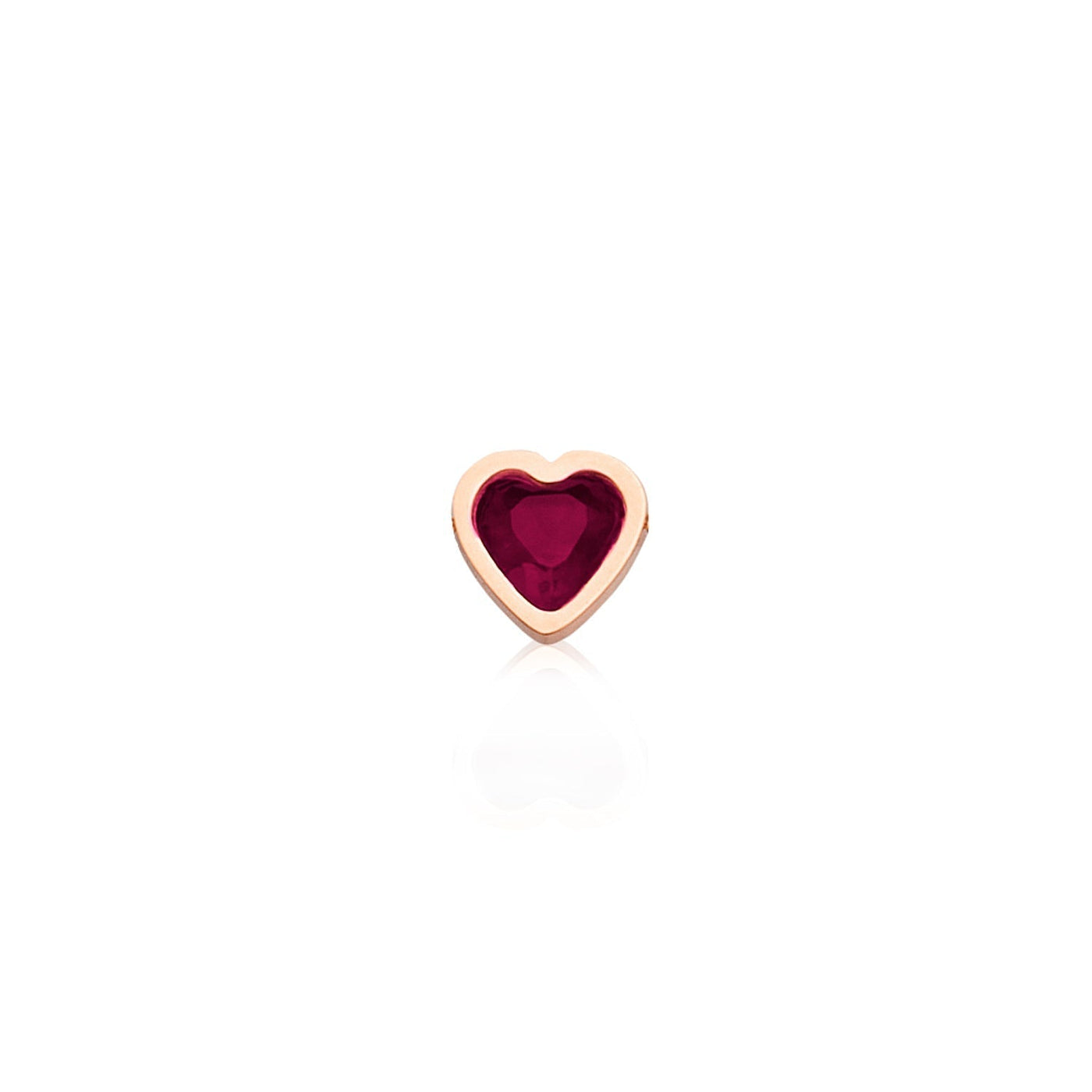 Mini Heart Birthstone Ring (Rose Gold)