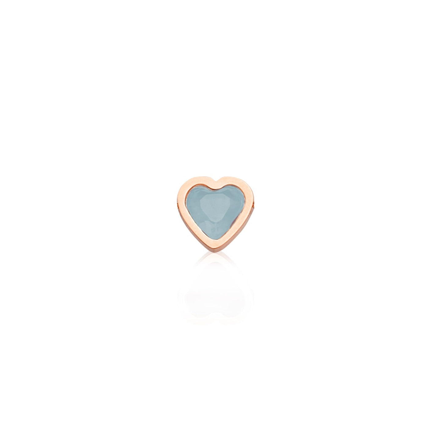 Mini Heart Birthstone Ring (Rose Gold)