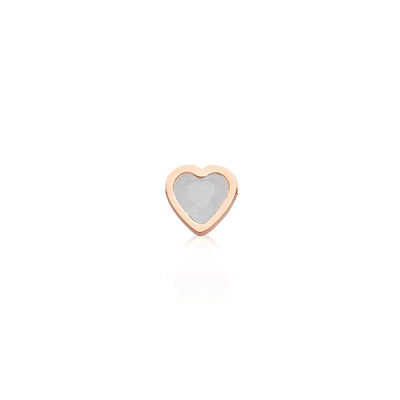 Mini Heart Birthstone Ring (Rose Gold)