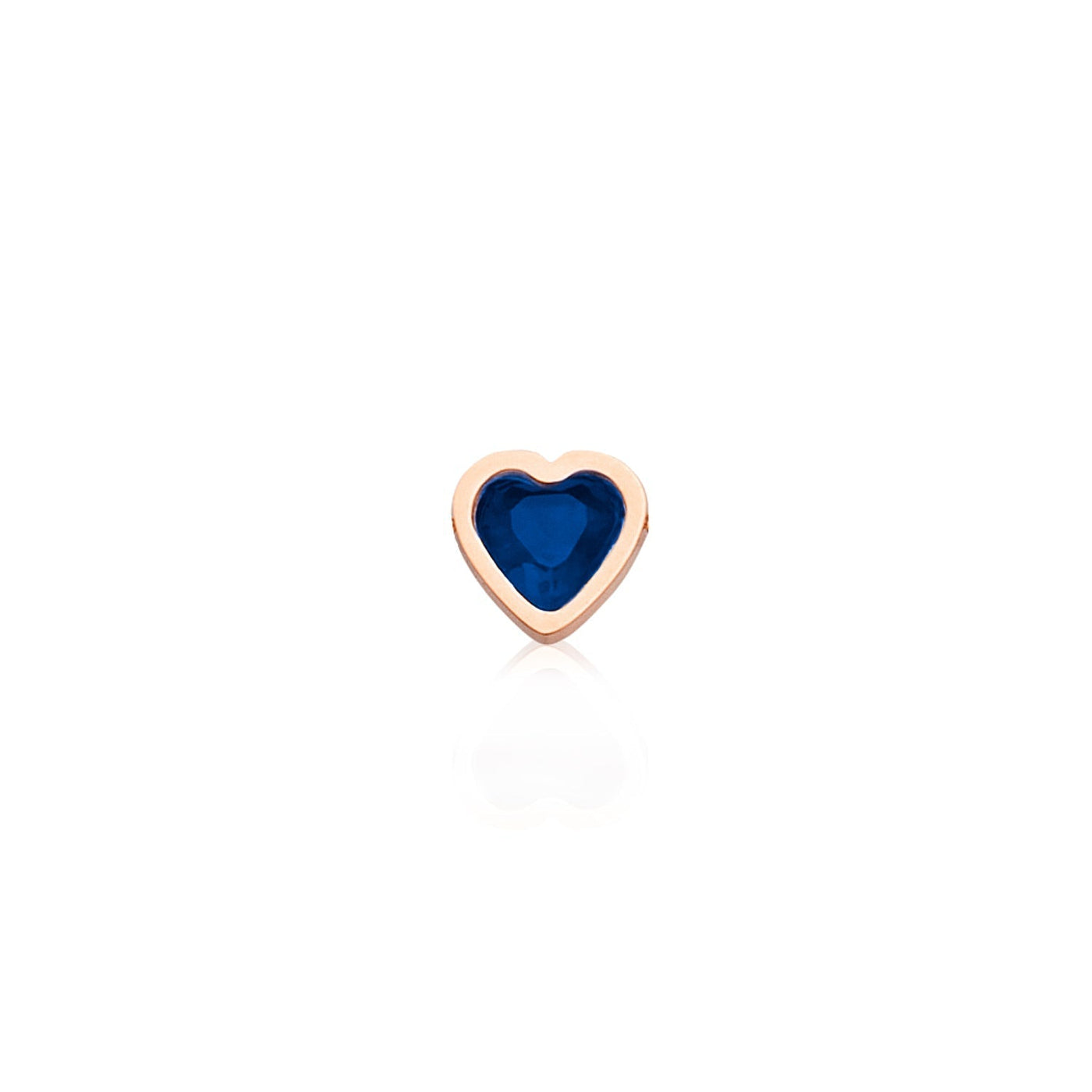Mini Heart Birthstone Ring (Rose Gold)