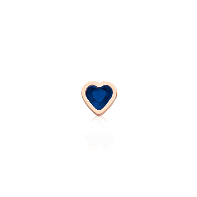 Mini Heart Birthstone Ring (Rose Gold)