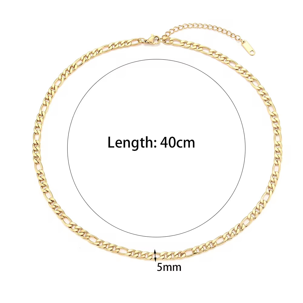 Tarnish Free 18K Gold PVD Plated Jewelry Stainless Steel Herryingbone Chain Necklace