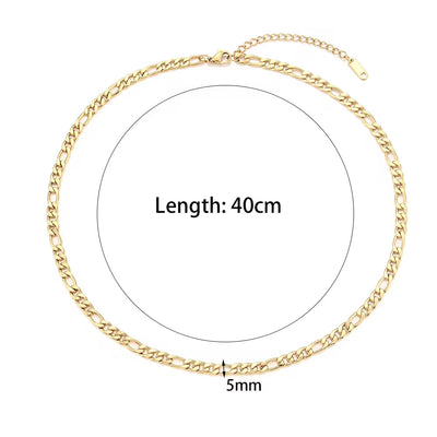 Tarnish Free 18K Gold PVD Plated Jewelry Stainless Steel Herryingbone Chain Necklace