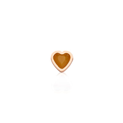 Mini Heart Birthstone Ring (Rose Gold)