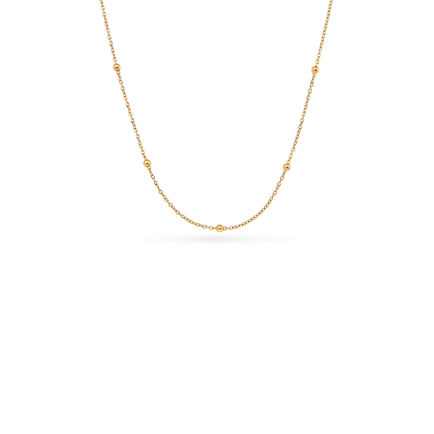 Fine Sphere Chain Necklace (Gold)