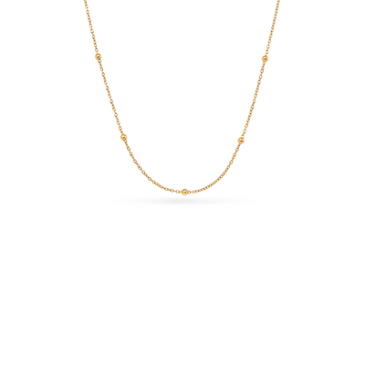 Fine Sphere Chain Necklace (Gold)