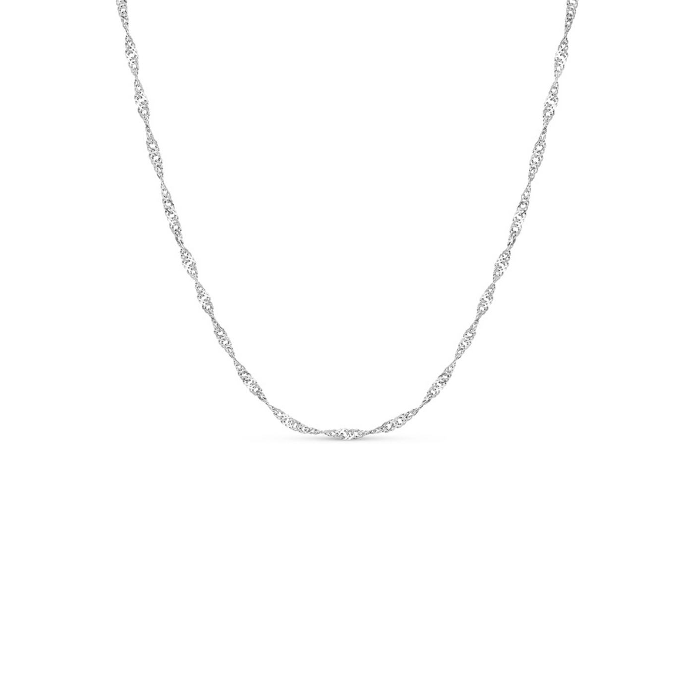 Twisted Chain Necklace (Silver)