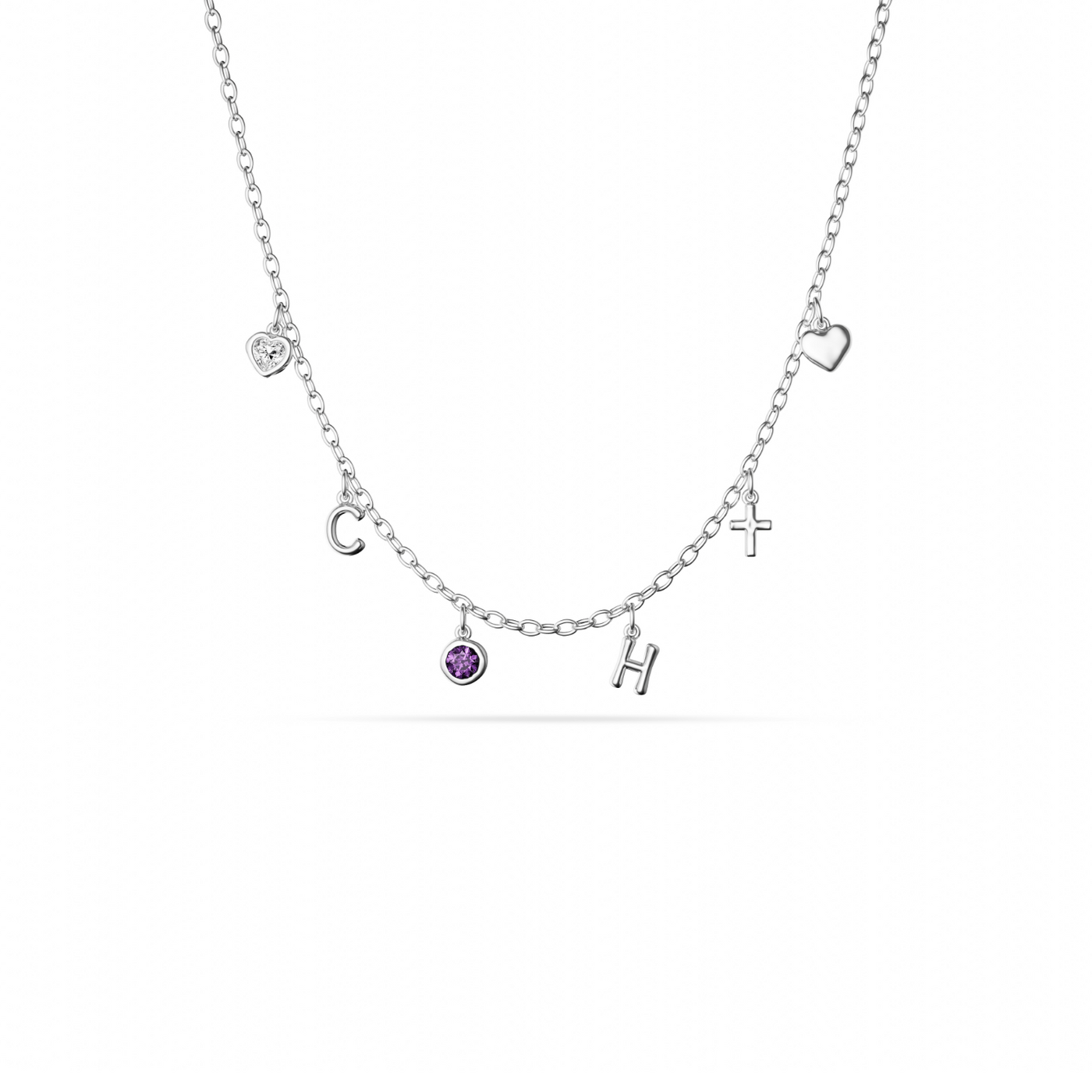 Made Mine Fine Charm Necklace (Silver)