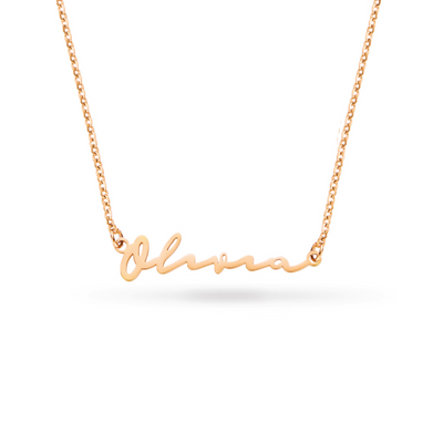 Fine Signature Name Necklace (Rose Gold)