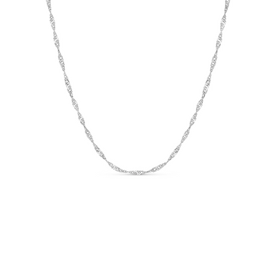 Layering Twisted Chain Necklace (Silver)