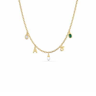 Made Mine Fine Charm Necklace (Gold)