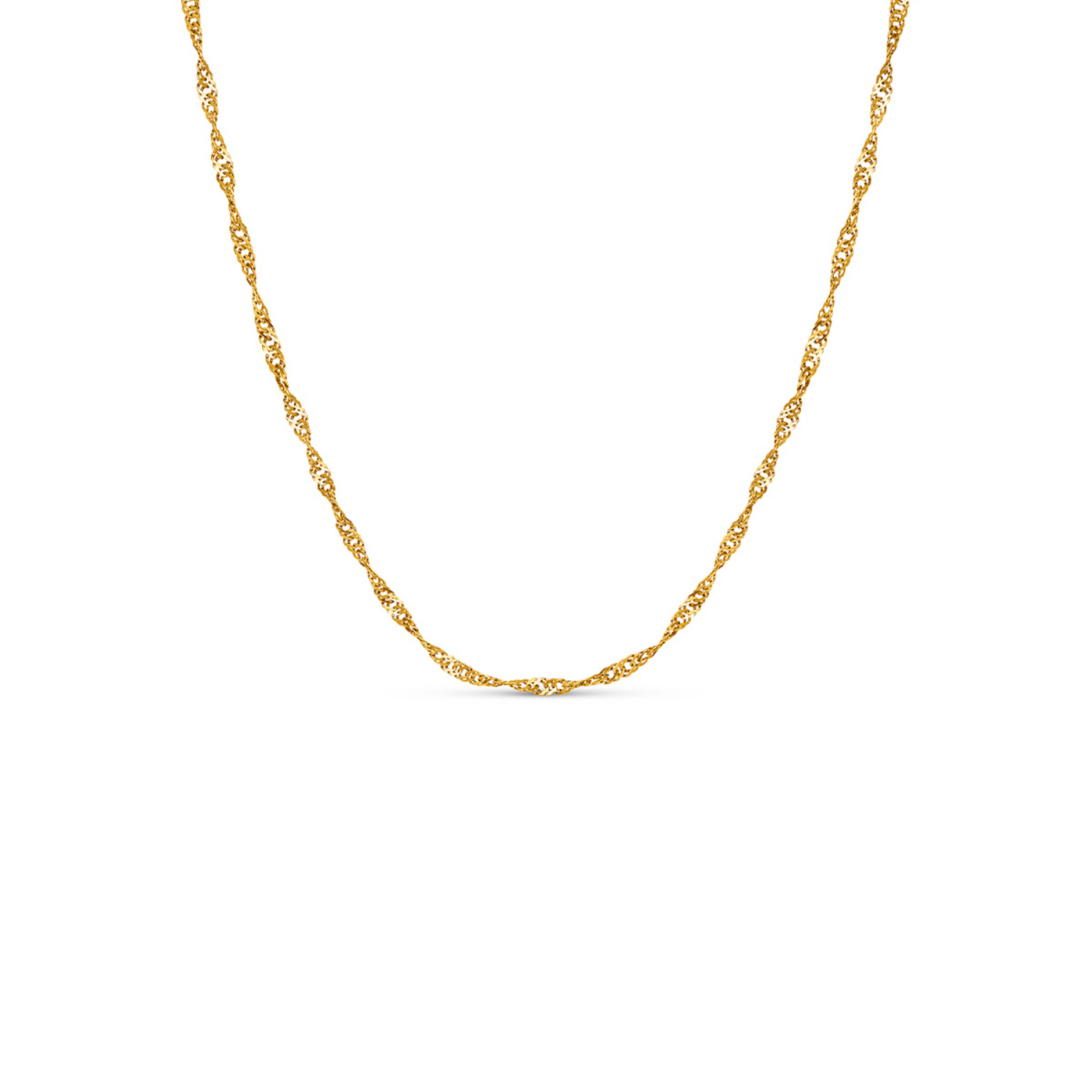 Twisted Chain Necklace (Gold)