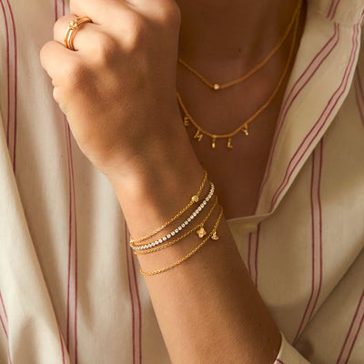 Fine Molten Birthstone Bracelet (Gold)