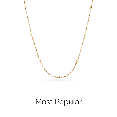 Fine Sphere Chain Necklace (Gold)
