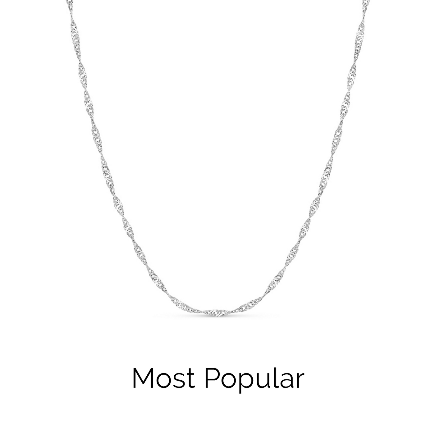 Layering Twisted Chain Necklace (Silver)