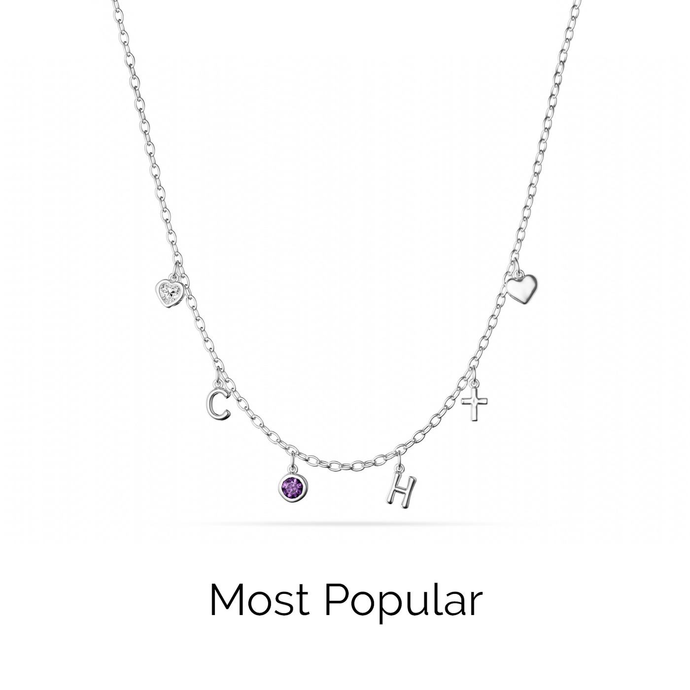 Made Mine Fine Charm Necklace (Silver)