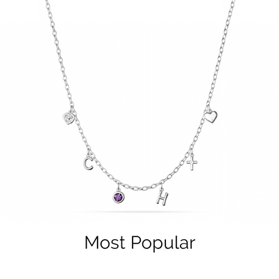 Made Mine Fine Charm Necklace (Silver)