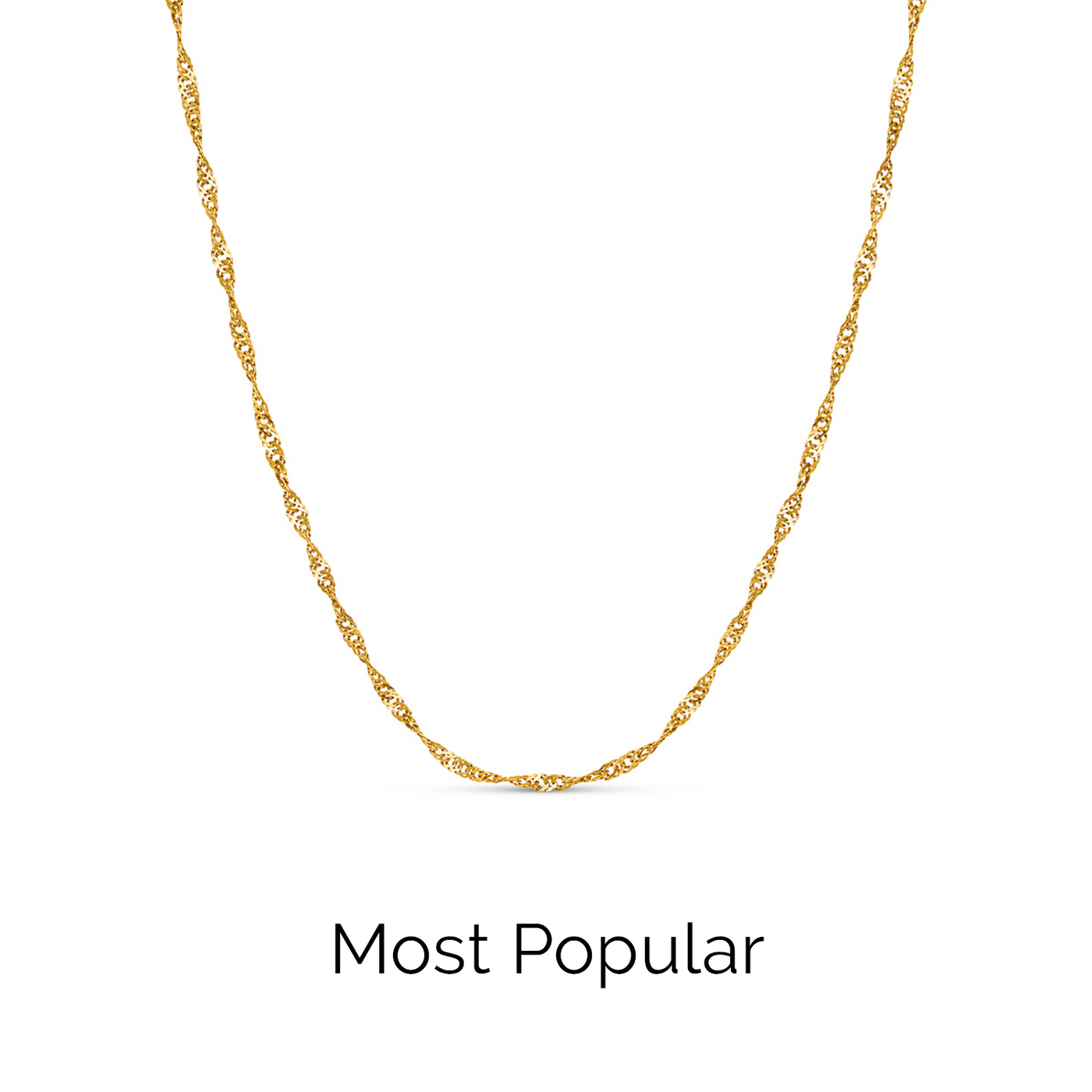 Twisted Chain Necklace (Gold)
