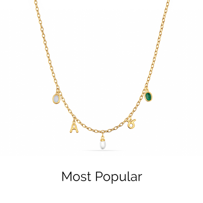 Made Mine Fine Charm Necklace (Gold)