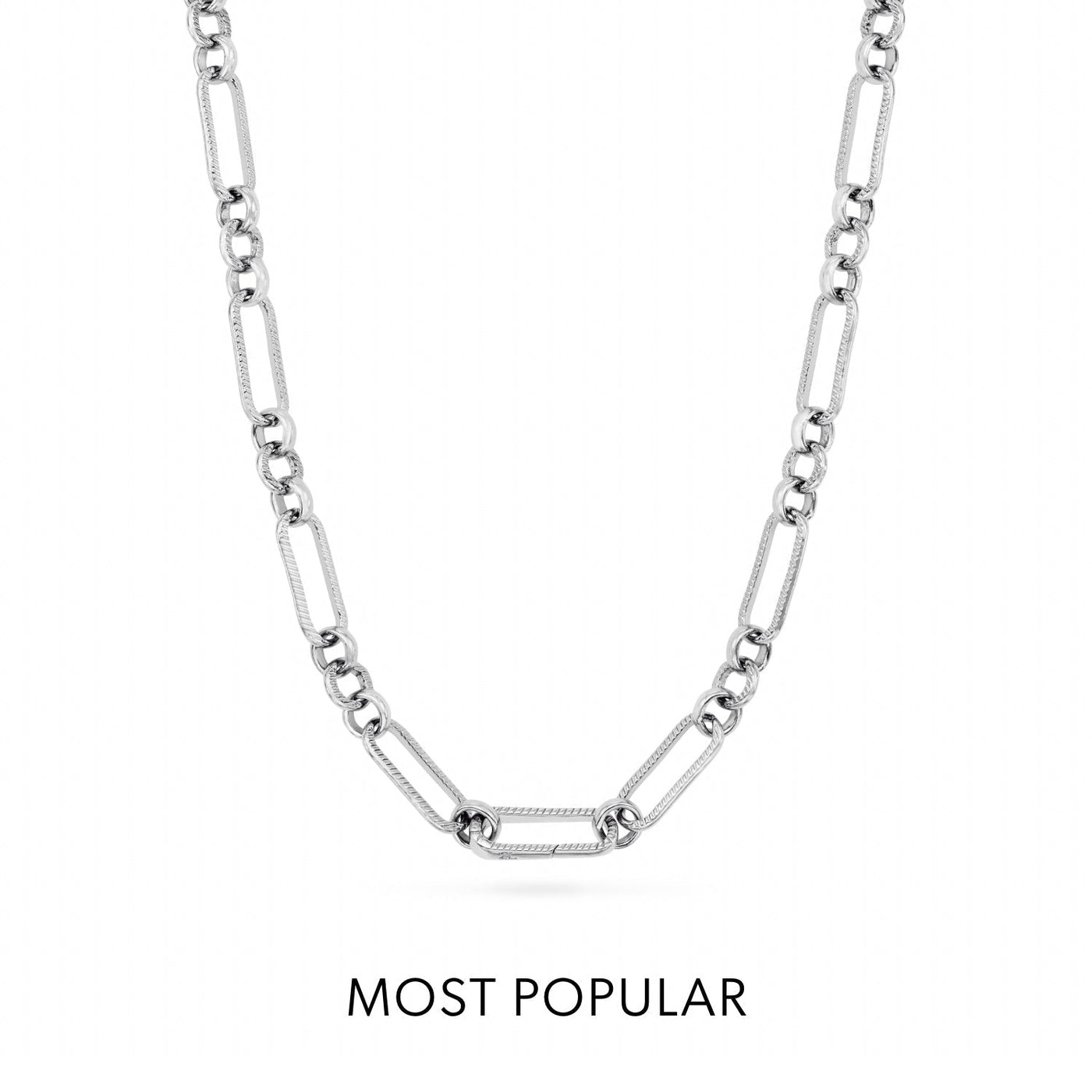 Floating Birthstone Locket Necklace (Silver)