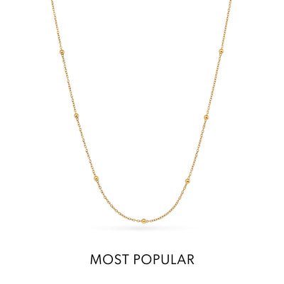 Mini Pearl Necklace Bridesmaids Gift Set (Gold)