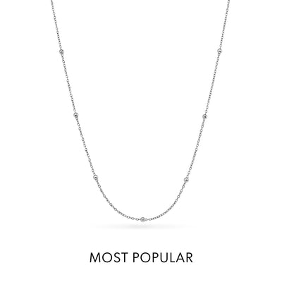 Floating Birthstone Locket Necklace (Silver)