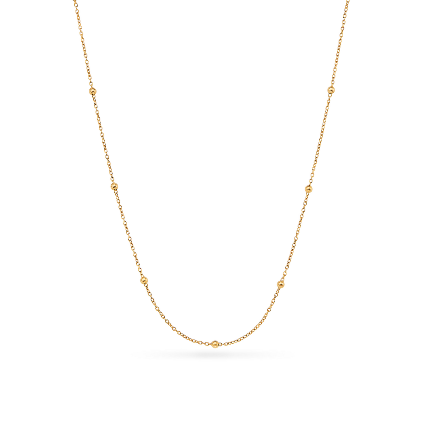 Fine Sphere Chain Necklace (Gold)