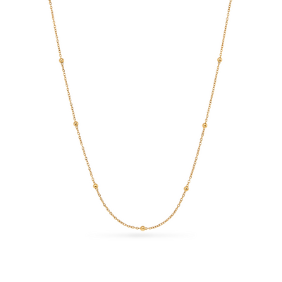 Fine Sphere Chain Necklace (Gold)