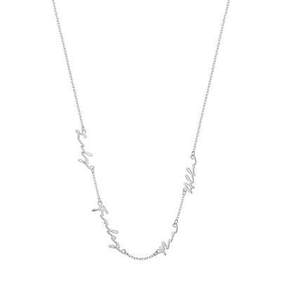 Multi Signature Name Necklace (Silver)