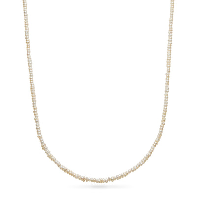 Layering Mini Freshwater Pearl Beaded Necklace (Silver)