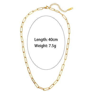 Tarnish Free 18K Gold PVD Plated Jewelry Stainless Steel Herryingbone Chain Necklace