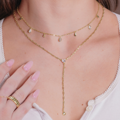 Heart of Stone Lariat Necklace