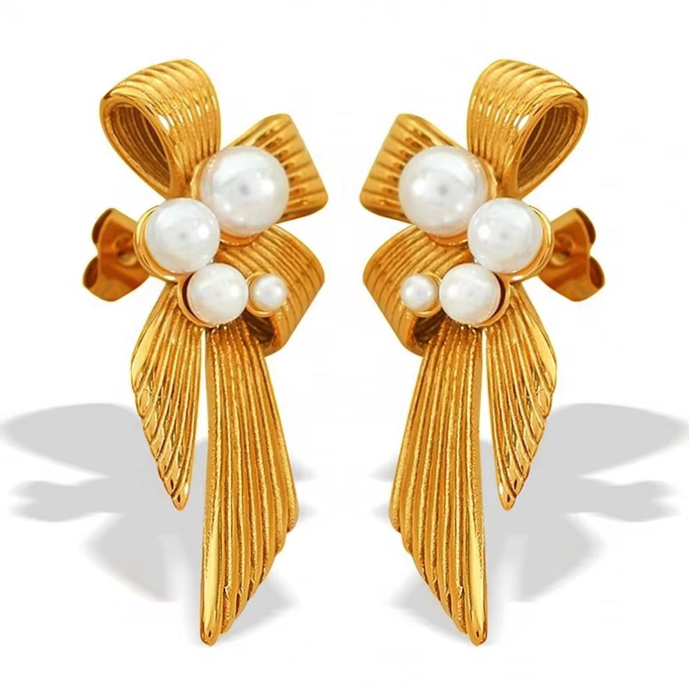 JEWELRY EH263 Fashion Texture Three-Dimensional Oval Earrings Simple Versatile Earrings for Women