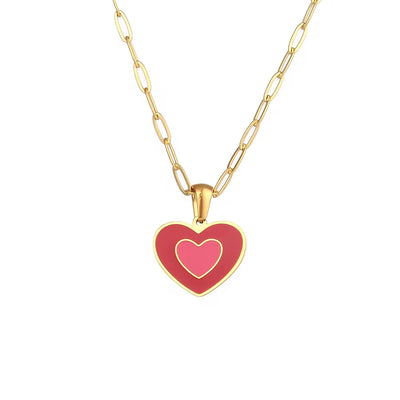 Colorful Enamel Angel Dragonfly Pendant Necklaces 18K Gold Plated Stainless Steel Jewelry Set