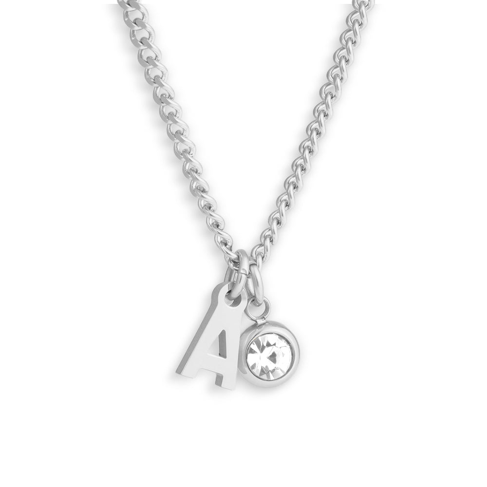 Custom/Personalized Initial Pendant Necklace w/ Birthstone