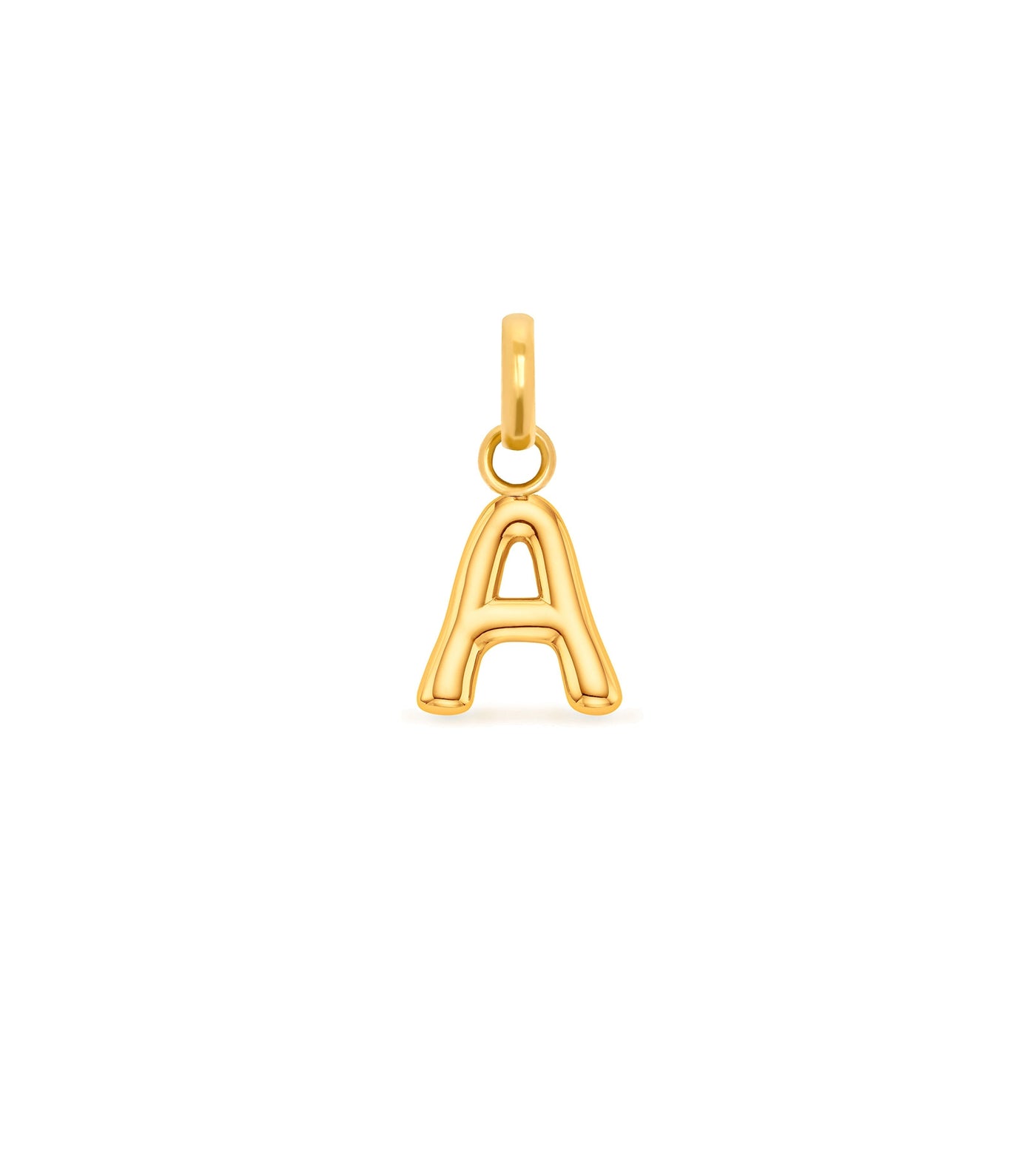 Mini Molten Initial Pendant (Gold)