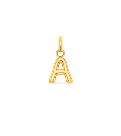Mini Molten Initial Pendant (Gold)