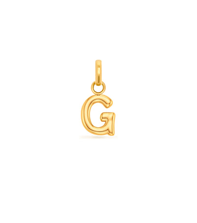 Mini Molten Initial Pendant (Gold)
