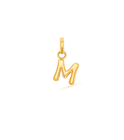 Mini Molten Initial Pendant (Gold)