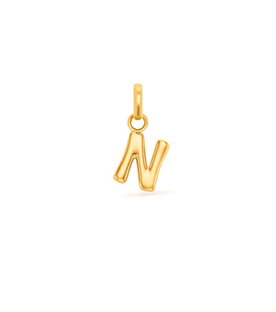 Mini Molten Initial Pendant (Gold)