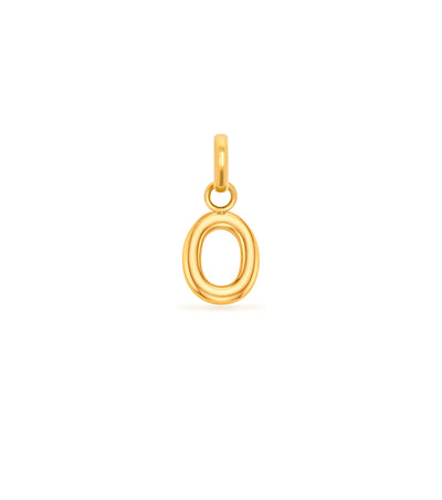 Mini Molten Initial Pendant (Gold)