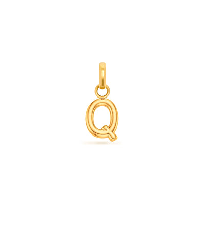 Mini Molten Initial Pendant (Gold)