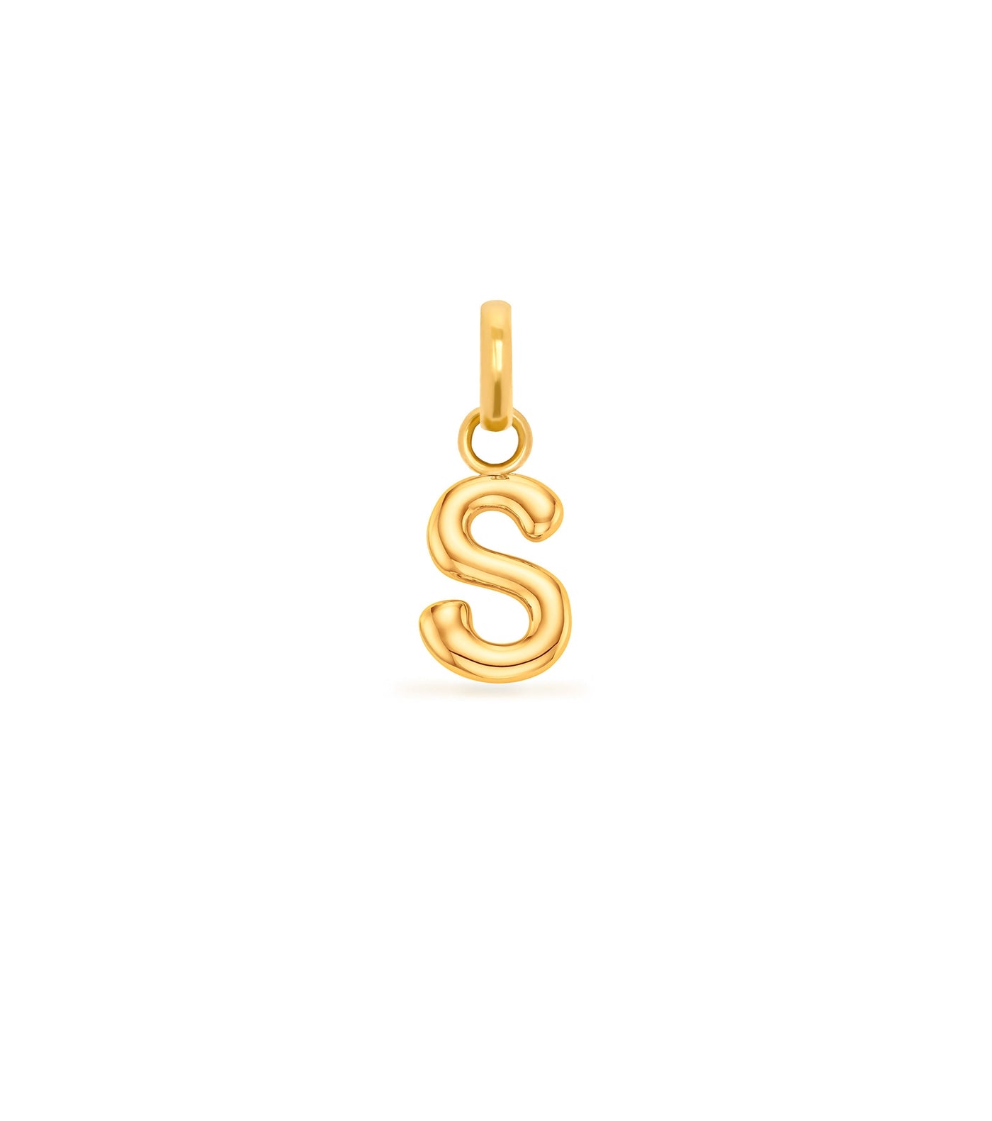 Mini Molten Initial Pendant (Gold)