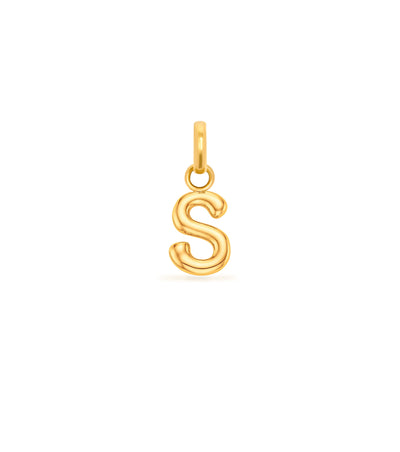 Mini Molten Initial Pendant (Gold)