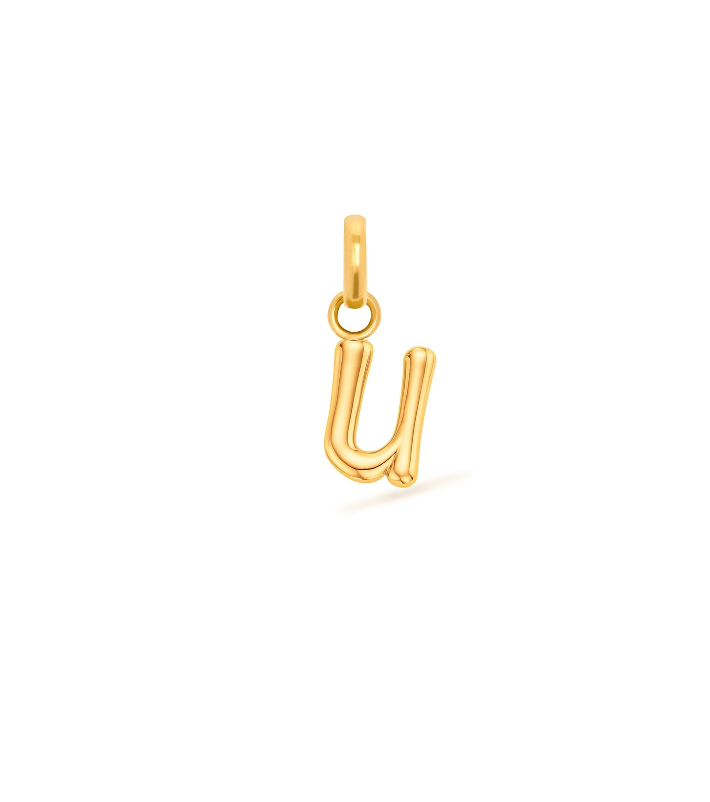 Mini Molten Initial Pendant (Gold)