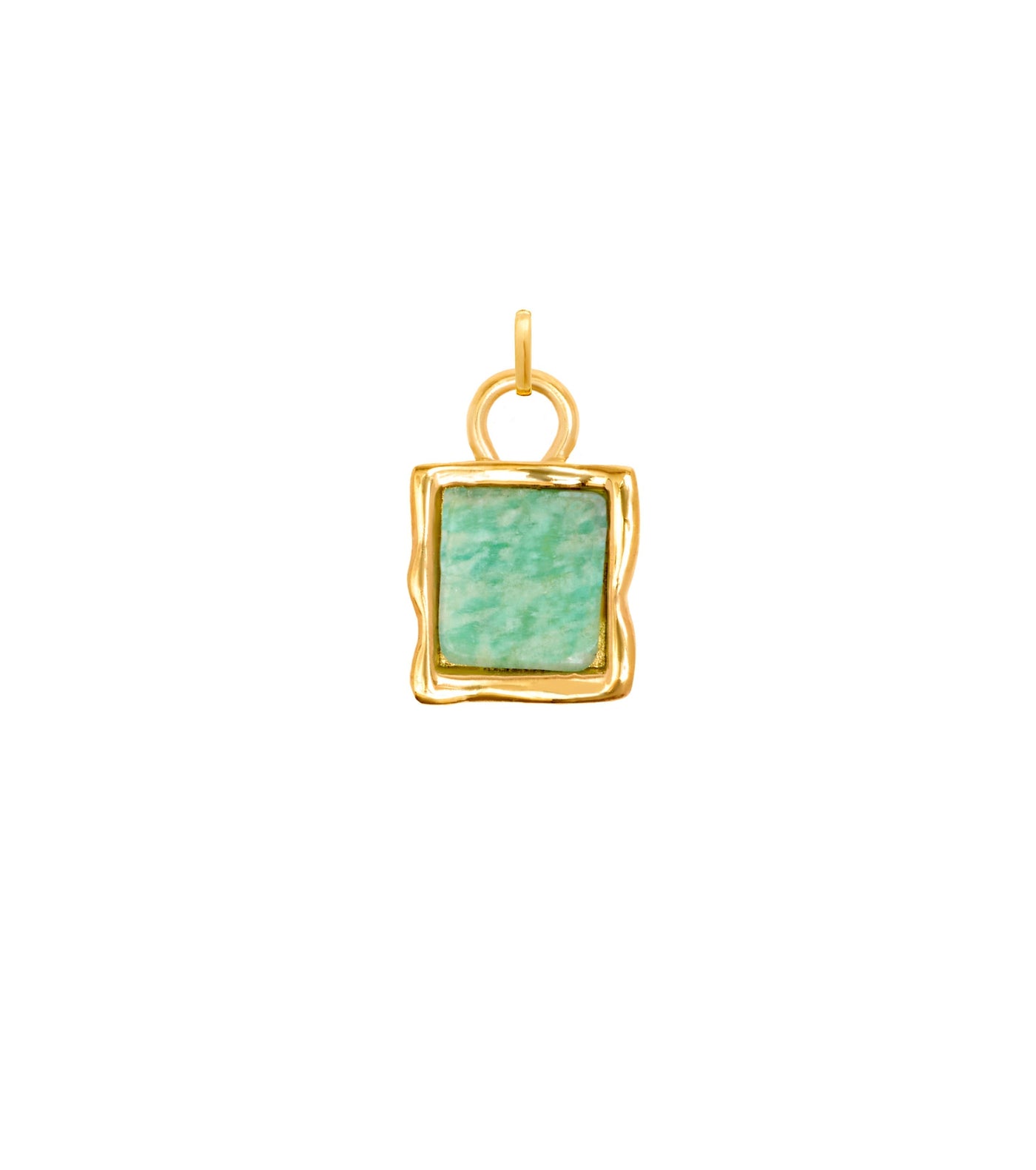 Molten Amazonite Charm (Gold)