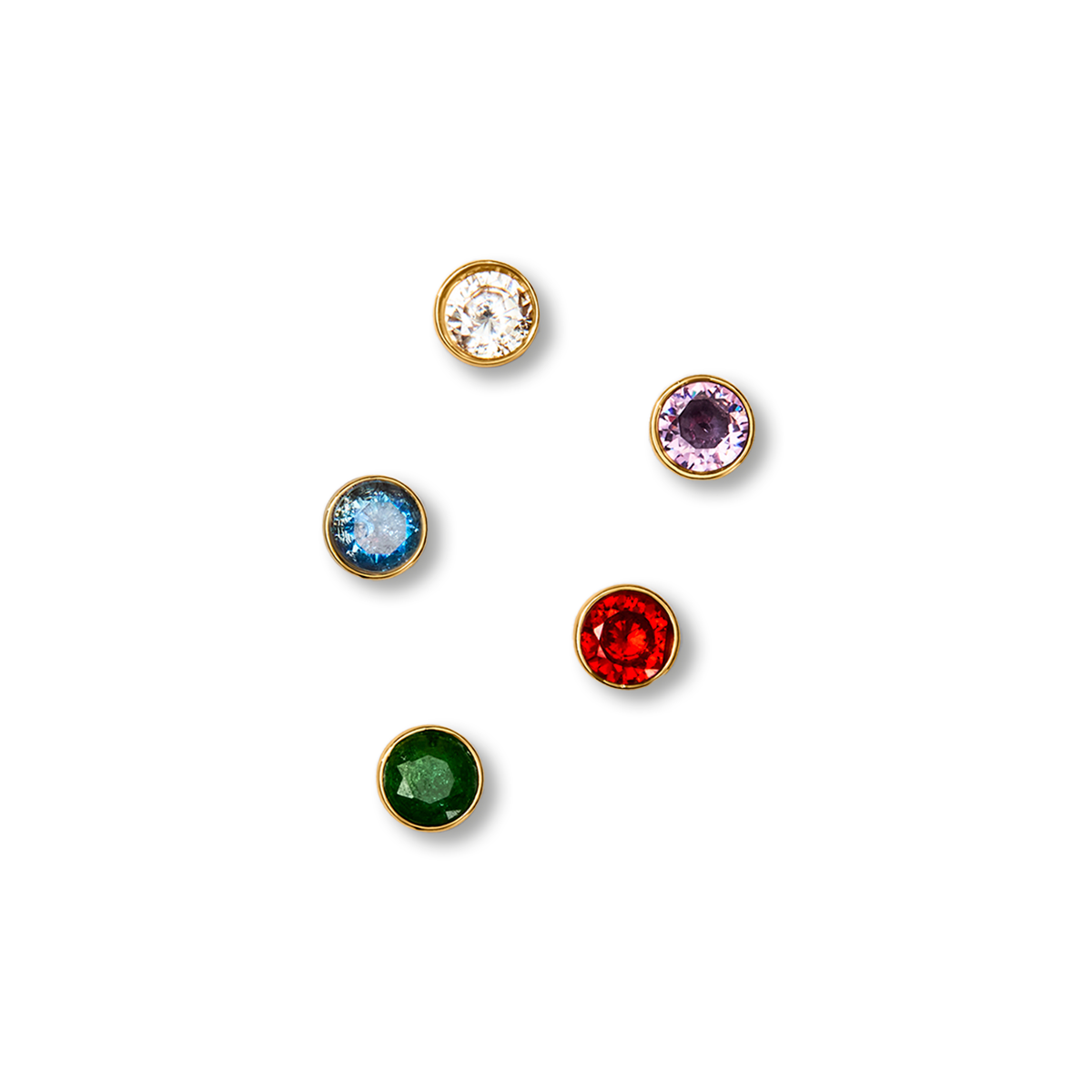Floating Birthstone Charm (Gold)
