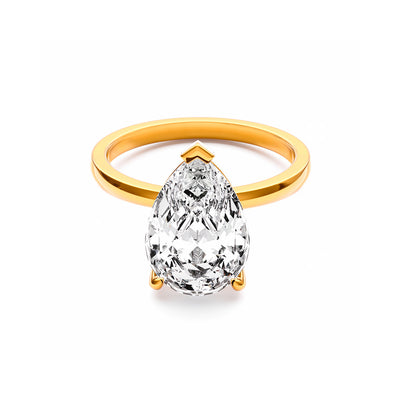Pear Cut Solitaire Ring (Gold)