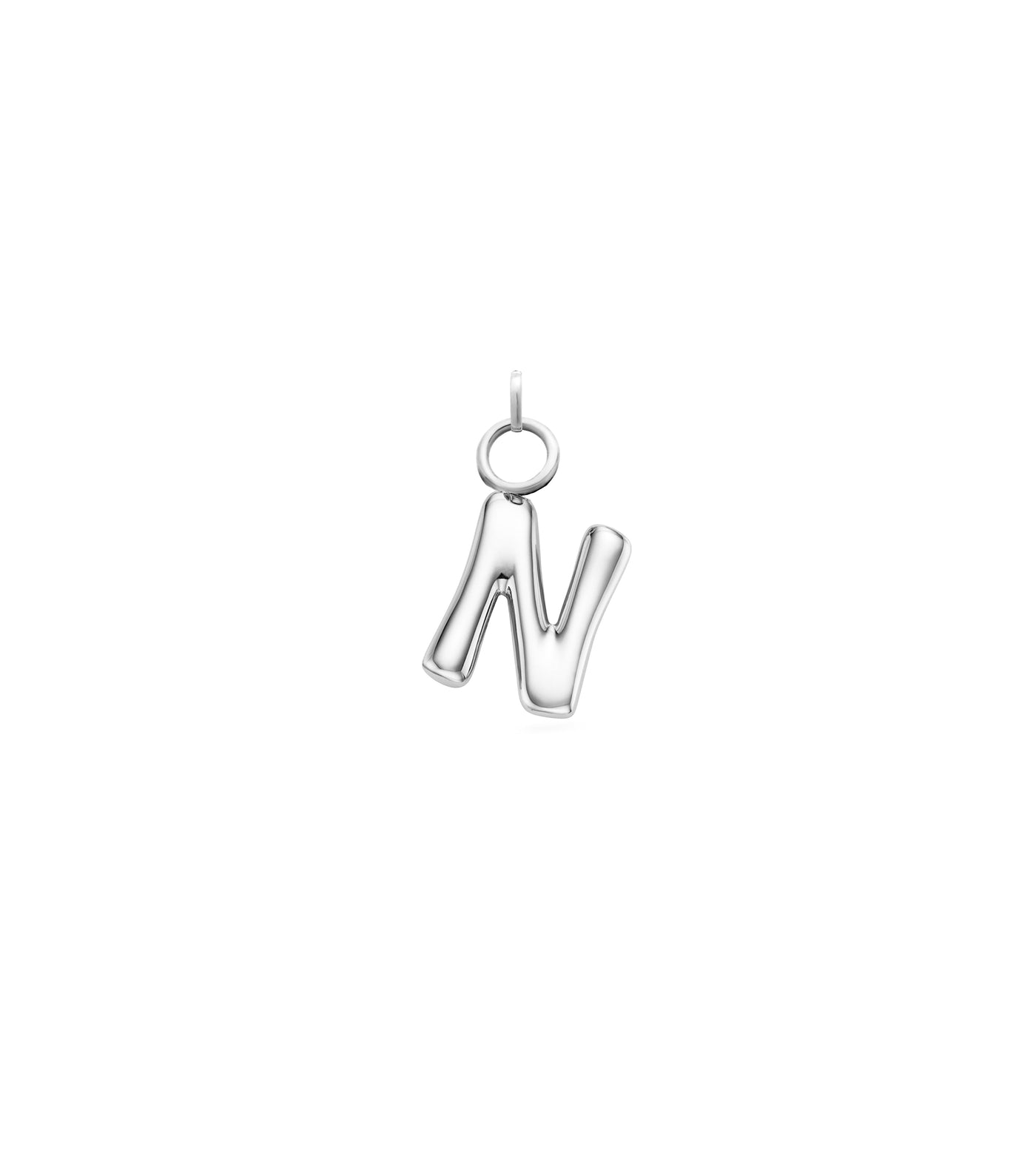Mini Molten Initial Charm (Silver)