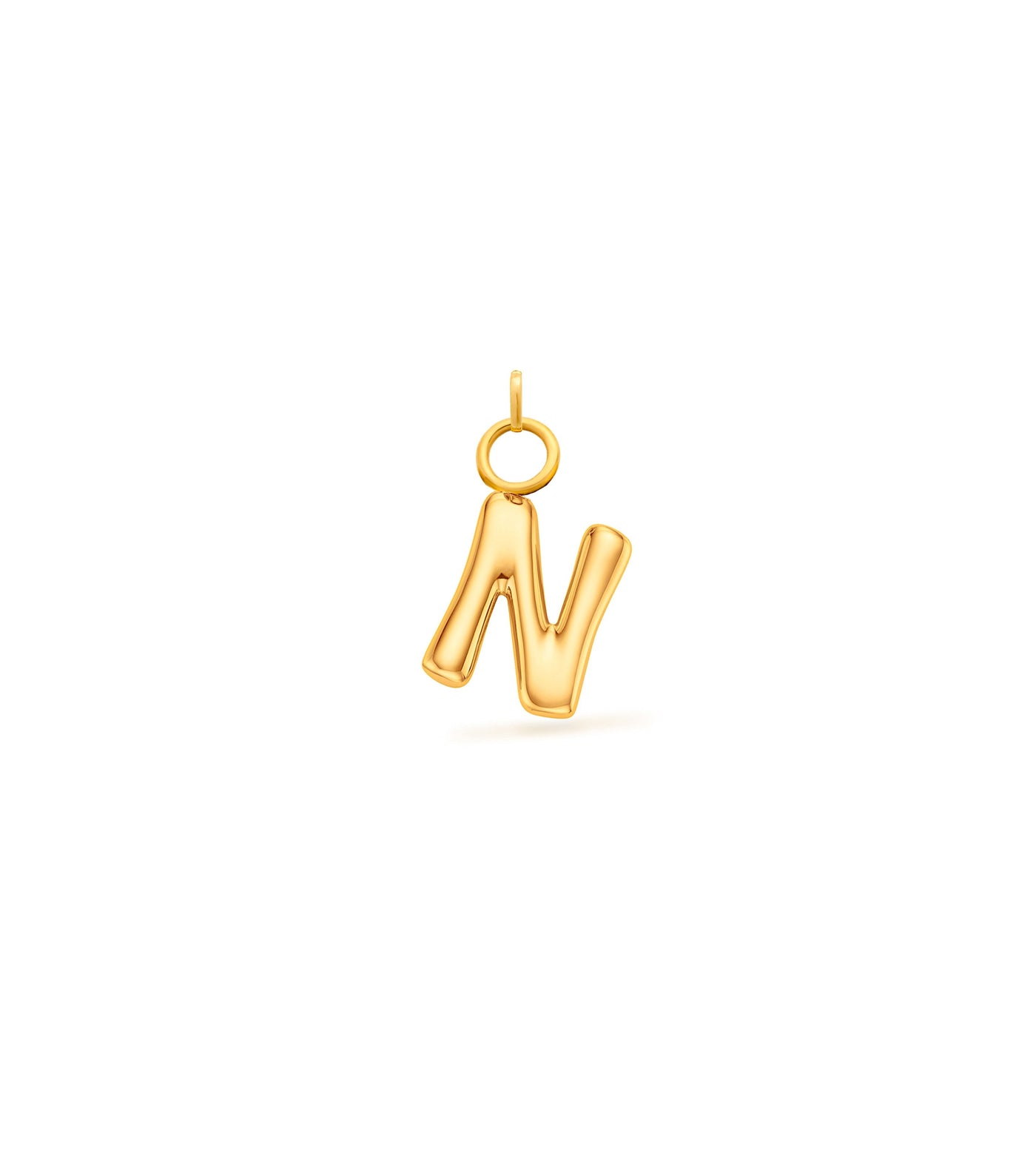 Mini Molten Initial Charm (Gold)